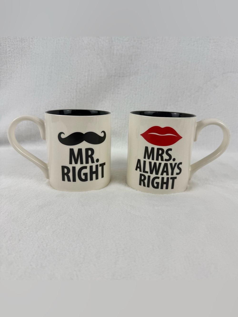 Mr Right Mrs Always Right Coffee Mug Set Wedding Anniversary Engagement Gift